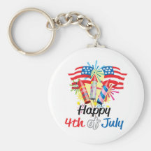 4th of July Fireworks Keychain