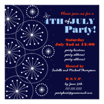 4th of July Fireworks Party Invitation