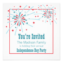 4th of July Fireworks Party Invitation
