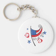 4th of July Flag Keychains