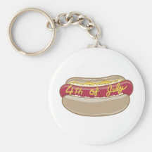 4th of July Hotdog Keychains