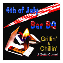 4th of July - Invitation BBQ
