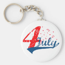 4th of July Keychain