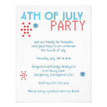 4th of July Party Invitation