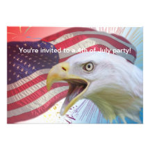 4th of July party Personalized Announcement