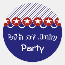 4th of July Party Stickers