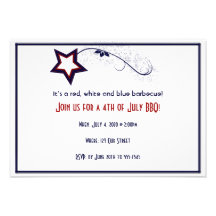 4th of July Patriotic Star Light Custom Announcements