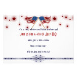 4th of July Patriotic US Flags and Stars Custom Invite
