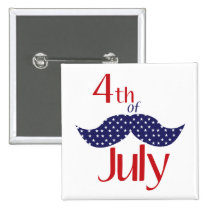 4th of July buttons