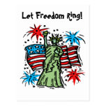 4th of July Postcard: Lady Liberty