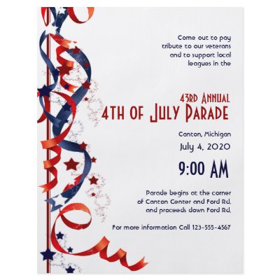4th of July Red White and Blue Ribbons and Stars by NoteableExpressions