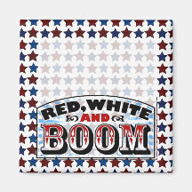 4th of July Template Fridge Magnet
