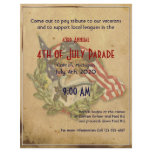 4th of July Vintage Girl with Flags Flyers