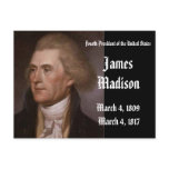 4th President Of the United States James Madison postcards