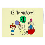 4th Stick Kids Party Birthday Tshirts and Gifts Cards