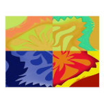 4way - a beautiful 4 squares abstract postcards