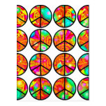 4x4 Psychedelic Peace Postcard