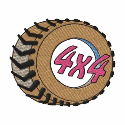 4x4 Tire Embroidered Polo Shirt by ZazzleEmbroidery