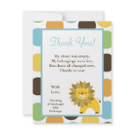 4x5 FLAT Thank you Card Jungle King Lion Safari Zo invitations