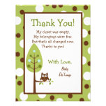 4x5 FLAT Thank you Card Woodland Friends Bunny Personalized Invites
