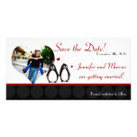 4x8 Engagement Announcement Penguin Love Couple Ma Picture Card