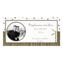 4x8 Engagement Photo Announcement Bamboo Bliss Personalized Photo Card