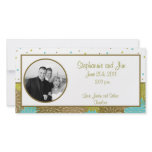 4x8 Engagement Photo Announcement Floral Burst Picture Card