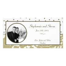 4x8 Engagement Photo Announcement Ginkgo Leaves Photo Card Template