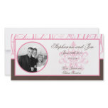 4x8 Engagement Photo Announcement Pink Chandelier Customized Photo Card