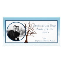 4x8 Engagement Photo Announcement Twinkling Snow Photo Card Template