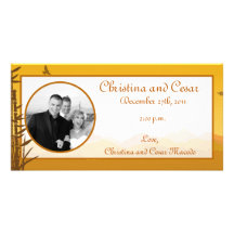 4x8 Engagement Photo Announcement Warm Sunset Custom Photo Card