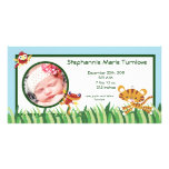 4x8 Photo Birth Announcement Rain-forest Jungle Customized Photo Card