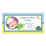 4x8 Photo Birth Announcement Turtle Reef Ocean Sea Customized Photo Card