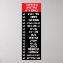 501 Queen Streetcar Rollsign Posters