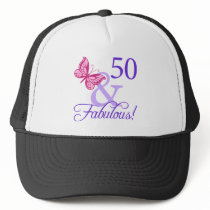 50 And Fabulous Birthday Mesh Hats