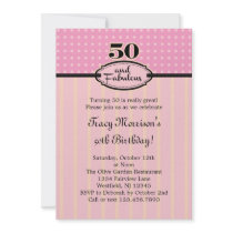 50 and Fabulous Birthday Invitation