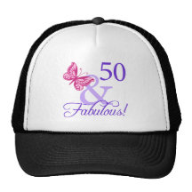 50 And Fabulous Birthday Mesh Hats