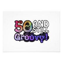 50 And Still Groovy Custom Invitations