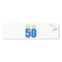 50 Birthday Candles (Blue / Green)