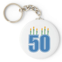 50 Birthday Candles (Blue / Green)