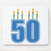 50 Birthday Candles (Blue / Green)