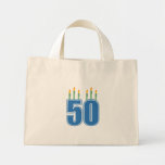 50 Birthday Candles (Blue / Green) Tote Bags