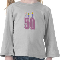 50 Birthday Candles (Pink / Purple)