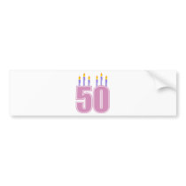 50 Birthday Candles (Pink / Purple)