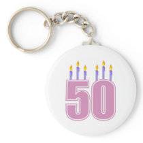 50 Birthday Candles (Pink / Purple)