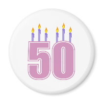 50 Birthday Candles (Pink / Purple)