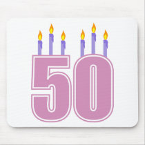 50 Birthday Candles (Pink / Purple)