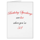50 Birthday Spanking Cards