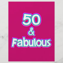 50 & Fabulous Birthday Gifts Custom Flyer