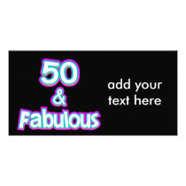 50 & Fabulous Birthday Gifts Photo Cards